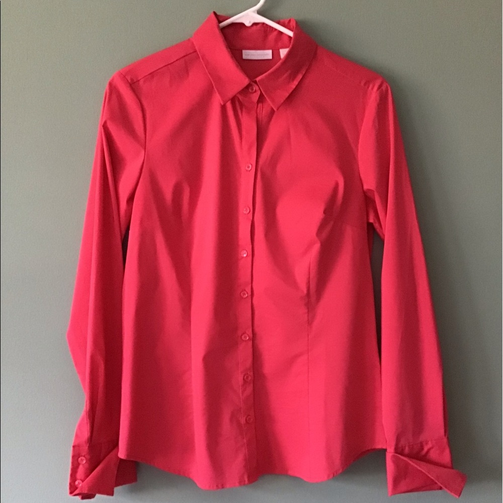 New York & Company stretch button down shirt size small